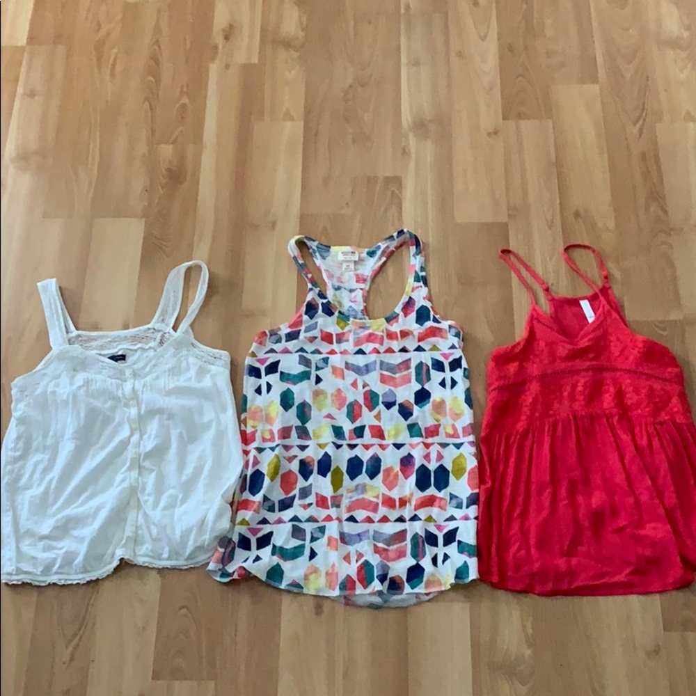 Three summer tank tops